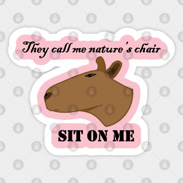 Rizzly capybara Sticker by foolorm